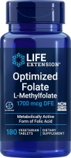 LIFE EXTENSION OPTIMIZED FOLATE - 180 TABLET