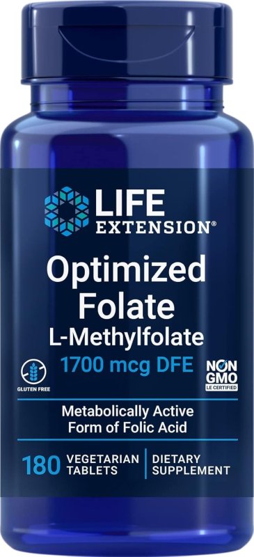 LIFE EXTENSION OPTIMIZED FOLATE - 180 TABLET