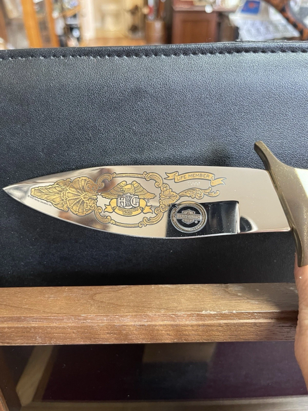 HARLEY-DAVIDSON HARLEY OWNERS GROUP KNIFE LIFE MEMBER NO.12099