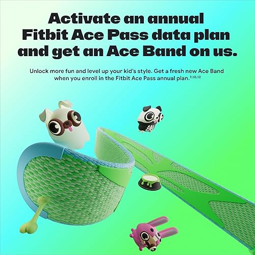 FITBIT ACE LTE KIDS SMARTWATCH - GPS, CALLS, MESSAGES, GAMES - SPICY MOOVIN - DATA PLAN REQ