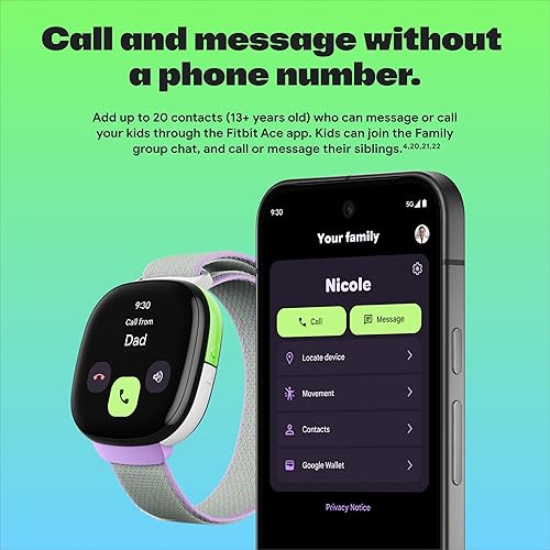 FITBIT ACE LTE KIDS SMARTWATCH - GPS, CALLS, MESSAGES, GAMES - SPICY MOOVIN - DATA PLAN REQ