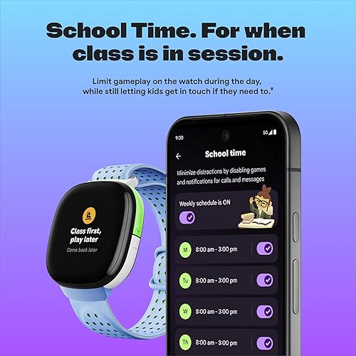 FITBIT ACE LTE KIDS SMARTWATCH - GPS, CALLS, MESSAGES, GAMES - SPICY MOOVIN - DATA PLAN REQ