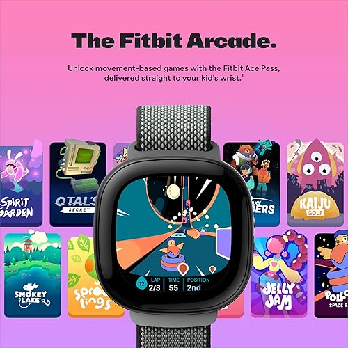FITBIT ACE LTE KIDS SMARTWATCH - GPS, CALLS, MESSAGES, GAMES - SPICY MOOVIN - DATA PLAN REQ