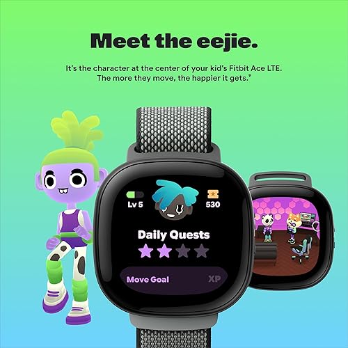FITBIT ACE LTE KIDS SMARTWATCH - GPS, CALLS, MESSAGES, GAMES - SPICY MOOVIN - DATA PLAN REQ