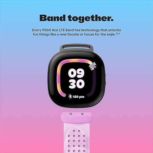 FITBIT ACE LTE KIDS SMARTWATCH - GPS, CALLS, MESSAGES, GAMES - SPICY MOOVIN - DATA PLAN REQ