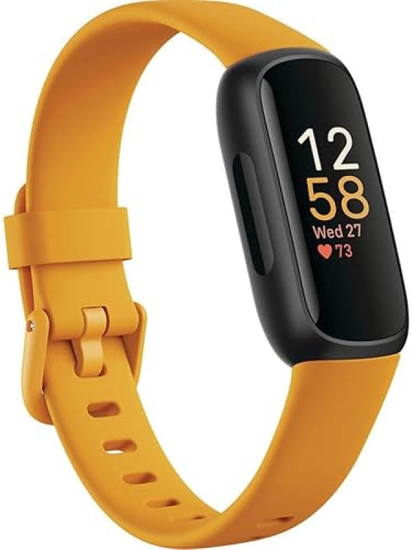 FITBIT INSPIRE 3 FITNESS TRACKER, STRESS SLEEP MONITORING, 24 7 HEART RATE, MORNING GLOW BLACK
