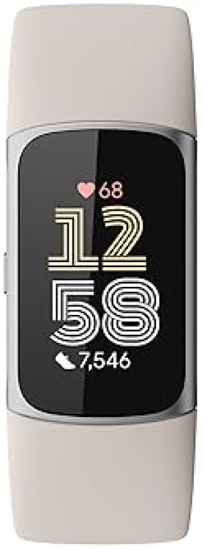 FITBIT CHARGE 6 FITNESS TRACKER, HEART RATE, GPS, GOOGLE APPS, 6-MONTH PREMIUM, PORCELAIN SILVER