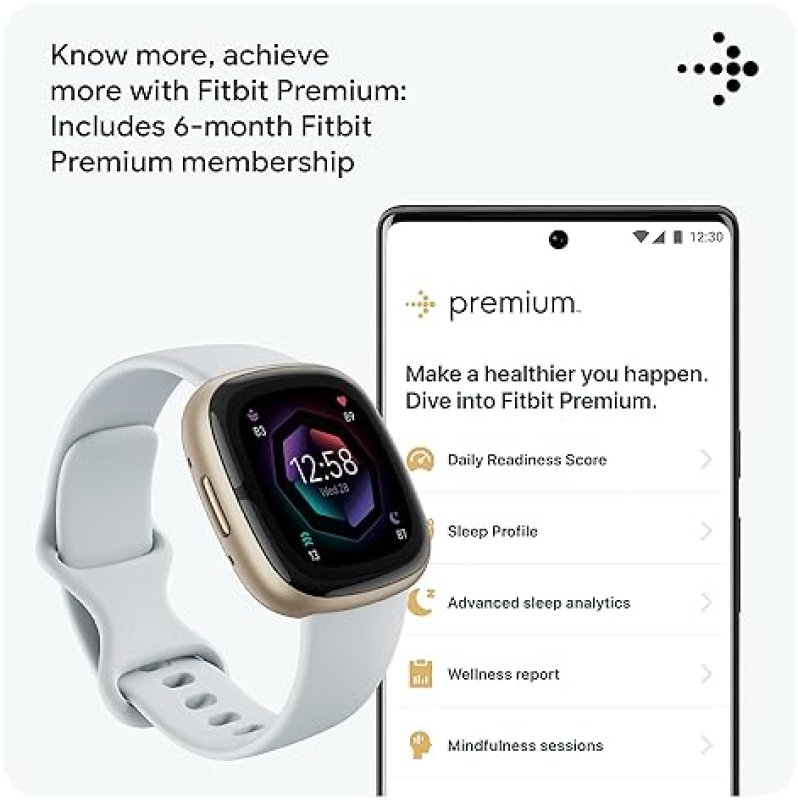 FITBIT SENSE 2 HEALTH FITNESS SMARTWATCH, ECG, SPO2, GPS, STRESS SLEEP TRACKER, BLUE MIST