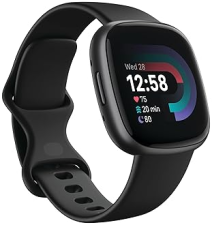 FITBIT VERSA 4 FITNESS SMARTWATCH, GPS, HEART RATE, SLEEP TRACKING, BLACK GRAPHITE, ONE SIZE