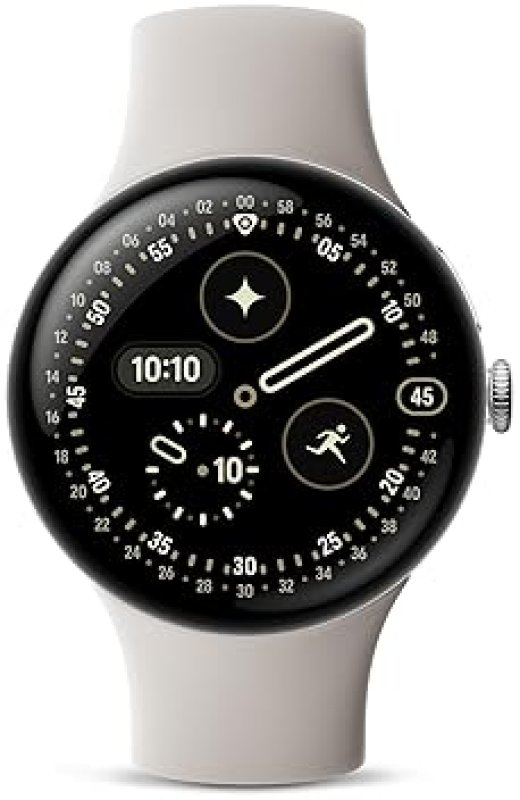 FITBIT GOOGLE PIXEL WATCH 4 LTE 45MM ANDROID SMARTWATCH, HEART SLEEP TRACKING, 40H BATTERY, SILVER