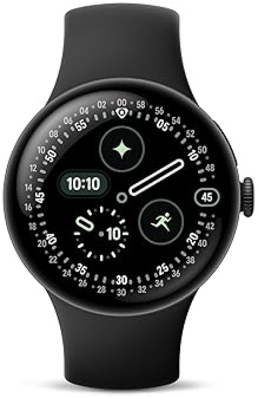 FITBIT GOOGLE PIXEL WATCH 4 LTE 2025 45MM - HEART SLEEP TRACKING, FITNESS, GOOGLE AI, BLACK, ANDROID