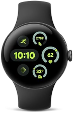 FITBIT GOOGLE PIXEL WATCH 3 2024, 41MM ANDROID SMARTWATCH, HEART RATE, FITNESS, 24H BATTERY, OBSIDIAN