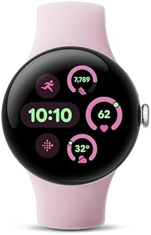 FITBIT GOOGLE PIXEL WATCH 3 41MM, 2024 ANDROID SMARTWATCH, HEART RATE, FITNESS, SILVER ROSE QUARTZ WIFI