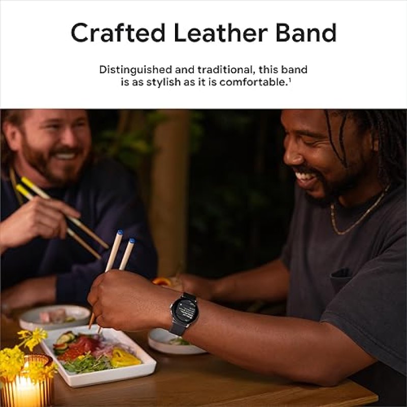 FITBIT GOOGLE PIXEL WATCH CRAFTED LEATHER BAND, MOONDUST, SMALL PREMIUM REPLACEMENT STRAP ACCESSORY