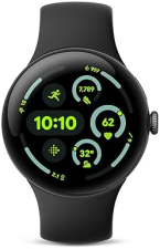 FITBIT GOOGLE PIXEL WATCH 3 45MM 2024 - ANDROID SMARTWATCH, HEART RATE, FITNESS, MATTE BLACK, WI-FI
