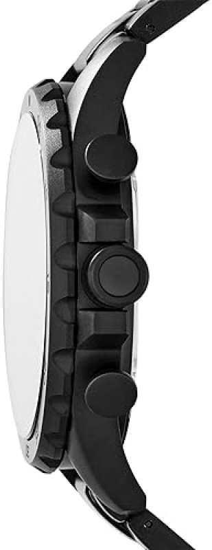 FOSSIL NATE MENS STAINLESS STEEL CHRONOGRAPH WATCH, QUARTZ MOVEMENT, LARGE FACE WRISTWATCH
