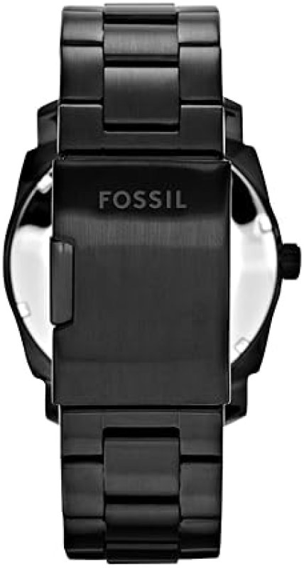FOSSIL MENS MACHINE STAINLESS STEEL QUARTZ WATCH WITH THREE-HAND DISPLAY, WATER RESISTANT