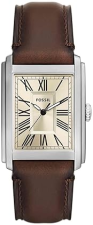 FOSSIL MENS CARRAWAY QUARTZ WATCH, STAINLESS STEEL, THREE-HAND ANALOG WRISTWATCH