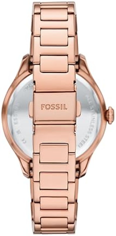 FOSSIL WOMENS GILMORE THREE-HAND DATE WATCH ELEGANT STAINLESS STEEL LADIES WRISTWATCH