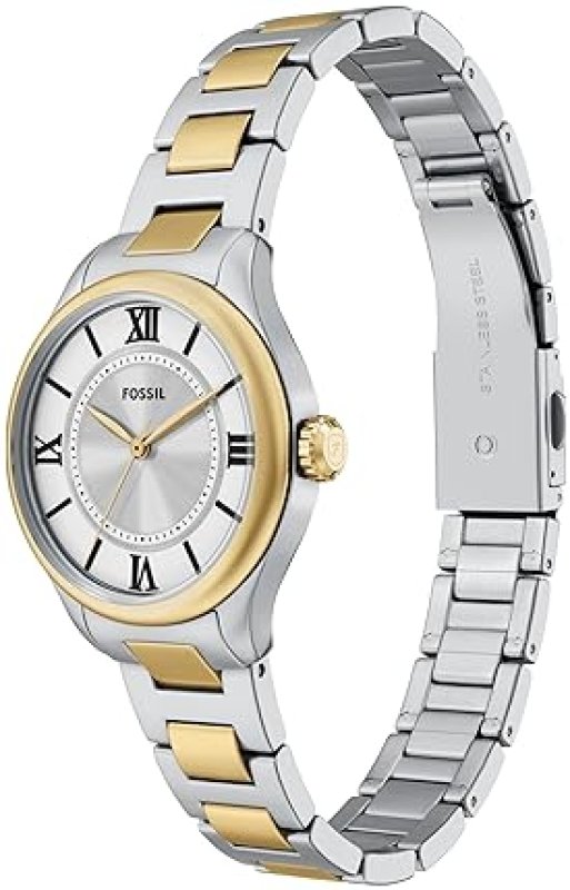 FOSSIL GILMORE WOMENS WATCH THREE-HAND ANALOG WITH DATE DISPLAY, STAINLESS STEEL