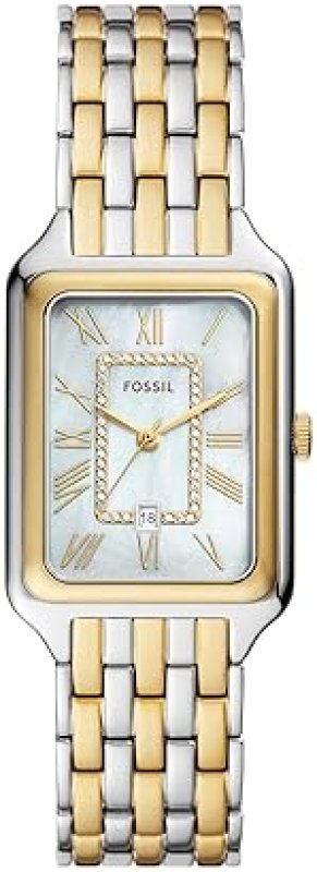 FOSSIL RAQUEL WOMENS QUARTZ STAINLESS STEEL WATCH - THREE-HAND ANALOG LADIES WRISTWATCH