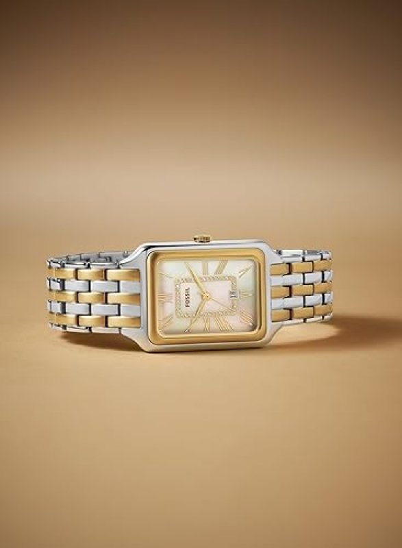 FOSSIL RAQUEL WOMENS QUARTZ STAINLESS STEEL WATCH - THREE-HAND ANALOG LADIES WRISTWATCH