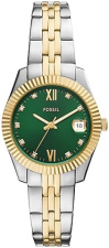 FOSSIL SCARLETTE MINI WOMENS QUARTZ WATCH, STAINLESS STEEL, THREE-HAND ANALOG WRISTWATCH
