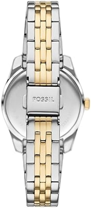 FOSSIL SCARLETTE MINI WOMENS QUARTZ WATCH, STAINLESS STEEL, THREE-HAND ANALOG WRISTWATCH