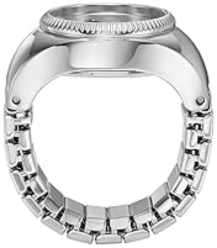 FOSSIL WOMENS QUARTZ STAINLESS STEEL TWO-HAND WATCH RING ELEGANT FASHION JEWELRY ACCESSORY