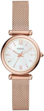 FOSSIL CARLIE WOMENS QUARTZ STAINLESS STEEL WATCH ELEGANT THREE-HAND ANALOG TIMEPIECE