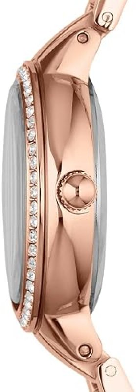 FOSSIL WOMENS VIRGINIA QUARTZ STAINLESS STEEL WATCH, THREE-HAND ANALOG LADIES WRISTWATCH
