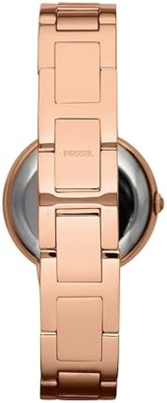 FOSSIL WOMENS VIRGINIA QUARTZ STAINLESS STEEL WATCH, THREE-HAND ANALOG LADIES WRISTWATCH