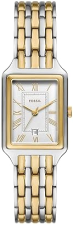 FOSSIL RAQUEL WOMENS STAINLESS STEEL QUARTZ WATCH, THREE-HAND ANALOG WRISTWATCH
