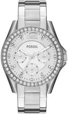 FOSSIL RILEY WOMENS MULTIFUNCTION STAINLESS STEEL WATCH ELEGANT ANALOG WRISTWATCH