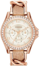 FOSSIL RILEY WOMENS STAINLESS STEEL MULTIFUNCTION WATCH ELEGANT LADIES WRISTWATCH