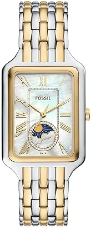 FOSSIL RAQUEL WOMENS QUARTZ STAINLESS STEEL WATCH ELEGANT THREE-HAND ANALOG TIMEPIECE