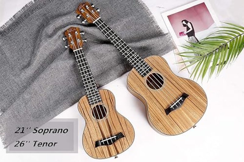 RANCH 26 TENOR UKULELE STARTER KIT FOR BEGINNERS GIG BAG, TUNER, STRAP, LESSONS AQUILA STRINGS