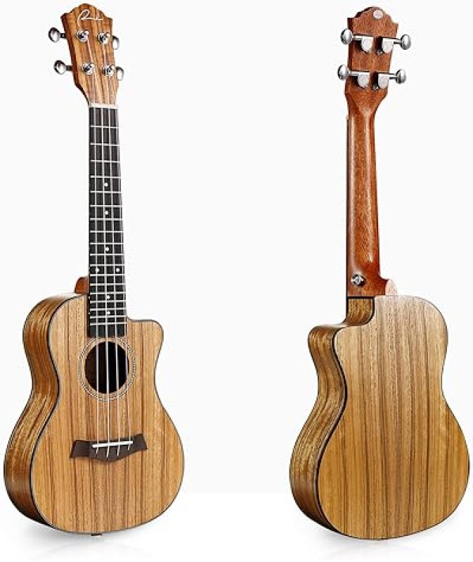 RANCH 23 CONCERT UKULELE STARTER KIT FOR BEGINNERS CUTAWAY, 12 LESSONS, BAG, TUNER, AQUILA STRINGS