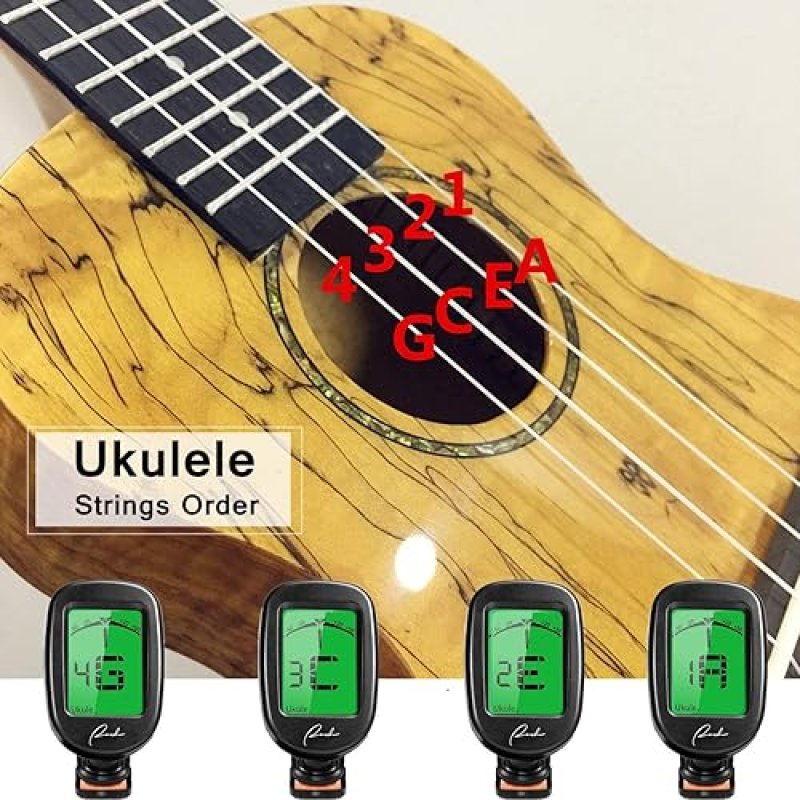 RANCH CLIP-ON GUITAR TUNER, PROFESSIONAL FOR ACOUSTIC ELECTRIC GUITAR, UKULELE, VIOLIN, BASS, BANJO,