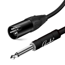 RANCH 10FT XLR MALE TO 1 4 TS MONO MICROPHONE CABLE, UNBALANCED AUDIO CORD, BLACK