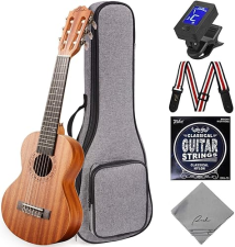 RANCH GUITALELE 28 6-STRING ACOUSTIC GUITAR UKULELE KIT FOR BEGINNERS, BAG, TUNER, STRAP