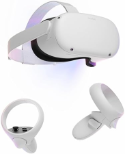 OCULUS QUEST 2 256GB VR HEADSET SET, WHITE ADVANCED ALL-IN-ONE VIRTUAL REALITY SYSTEM WITH COVER