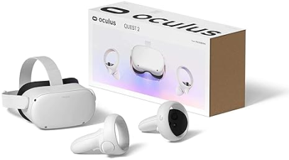 OCULUS QUEST 2 128GB ADVANCED ALL-IN-ONE VR GAMING HEADSET SET WITH COVER WHITE