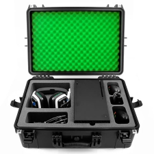 CASEMATIX HARD SHELL WATERPROOF TRAVEL CASE FOR XBOX SERIES X CONSOLE, CONTROLLERS ACCESSORIES