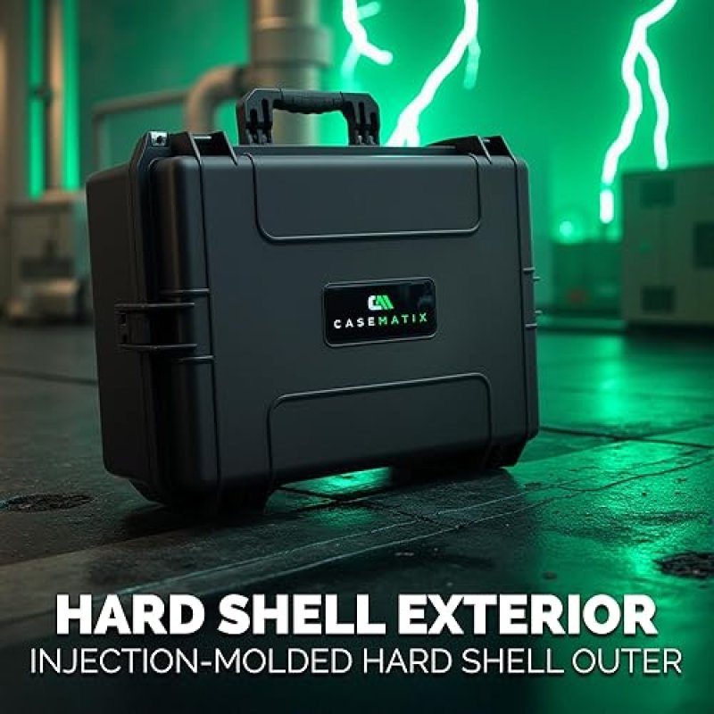 CASEMATIX HARD SHELL WATERPROOF TRAVEL CASE FOR XBOX SERIES X CONSOLE, CONTROLLERS ACCESSORIES
