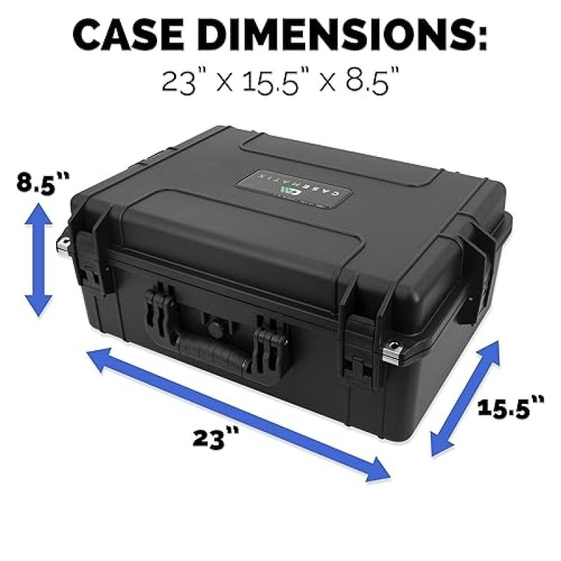 CASEMATIX HARD SHELL WATERPROOF TRAVEL CASE FOR XBOX SERIES X CONSOLE, CONTROLLERS ACCESSORIES