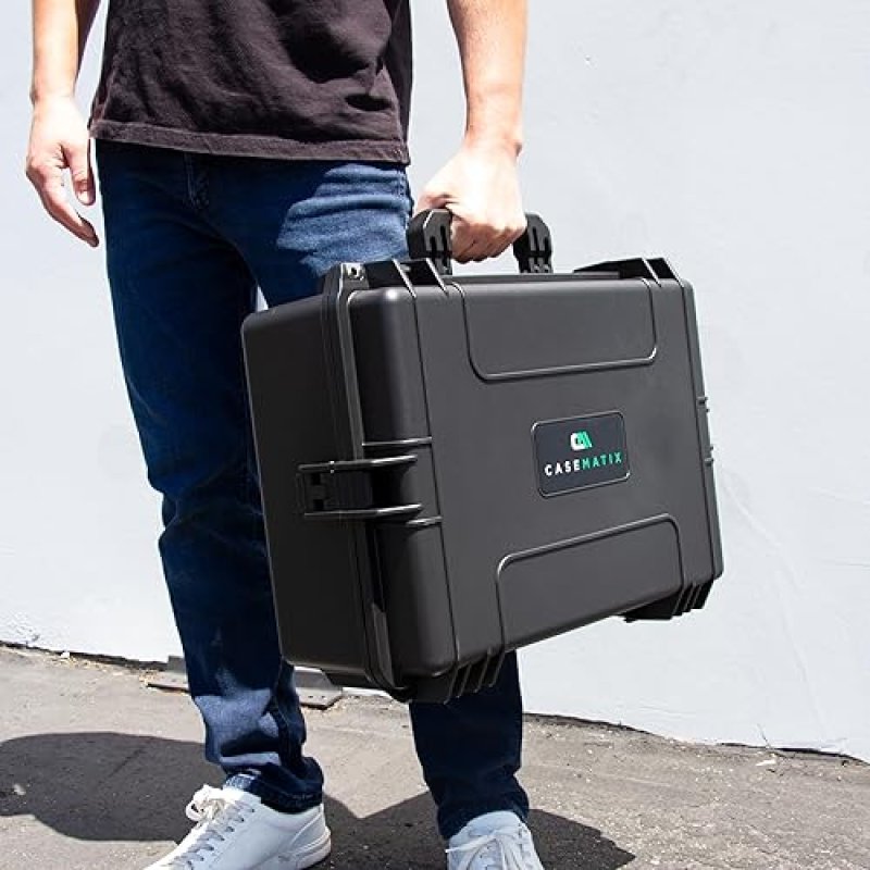 CASEMATIX HARD SHELL WATERPROOF TRAVEL CASE FOR XBOX SERIES X CONSOLE, CONTROLLERS ACCESSORIES