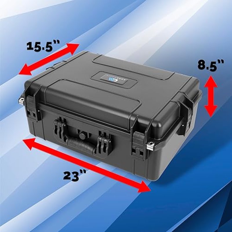 CASEMATIX WATERPROOF HARD SHELL TRAVEL CASE FOR PS5 CONSOLE, CONTROLLERS ACCESSORIES, CUSTOM FOAM