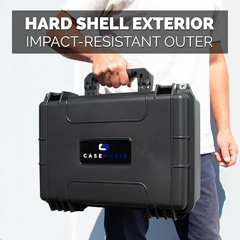 CASEMATIX HARD TRAVEL CASE FOR PS5 SLIM DIGITAL EDITION WATERPROOF SHELL WITH CUSTOM FOAM INSERT