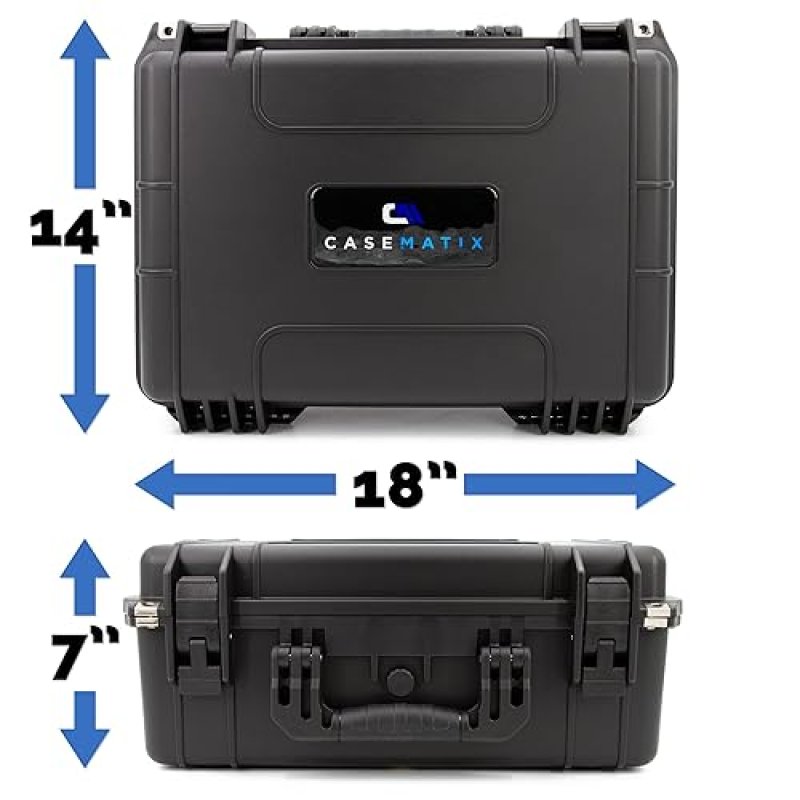 CASEMATIX HARD TRAVEL CASE FOR PS5 SLIM DIGITAL EDITION WATERPROOF SHELL WITH CUSTOM FOAM INSERT